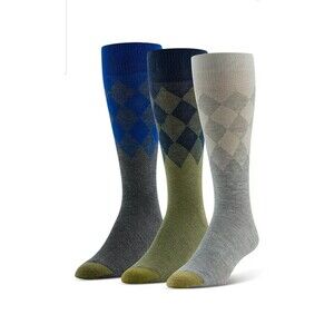 Gold Toe Men's Partial Argyle Socks - 3 pk.
